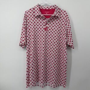 Bogey Bros Pink Taco Pepper Golf Polo Shirt Mens Size XL Athletic Stretch